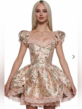 sugar thrillz lush opulence corset dress Sugar Thrillz Lush Opulence Butterfly Corset Dress Marie Antoinette Size XL